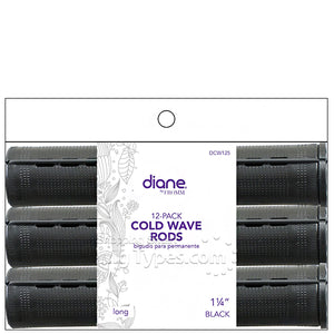 Diane Jumbo Cold Wave Rods - 1 1/4" Long Black #DCW125