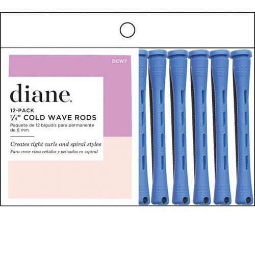 Diane Cold Wave Rods, Blue, 1/4