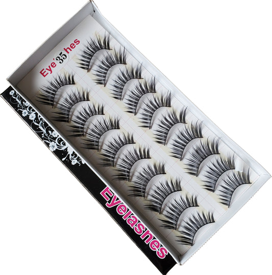 BeautyZone Best Fake False Eyelashes 10 Pair #35-Beauty Zone Nail Supply