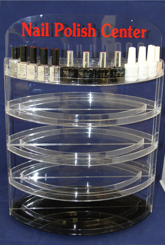 OVAL COUNTER RACK NPD-144-Beauty Zone Nail Supply