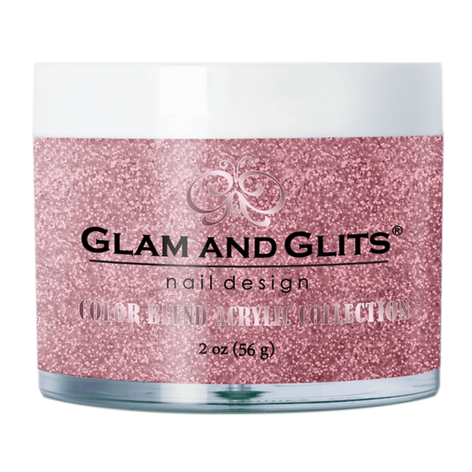 Glam & Glits Acrylic Powder Color Blend (Glitter) 2 oz Pink Moscato - BL3095-Beauty Zone Nail Supply