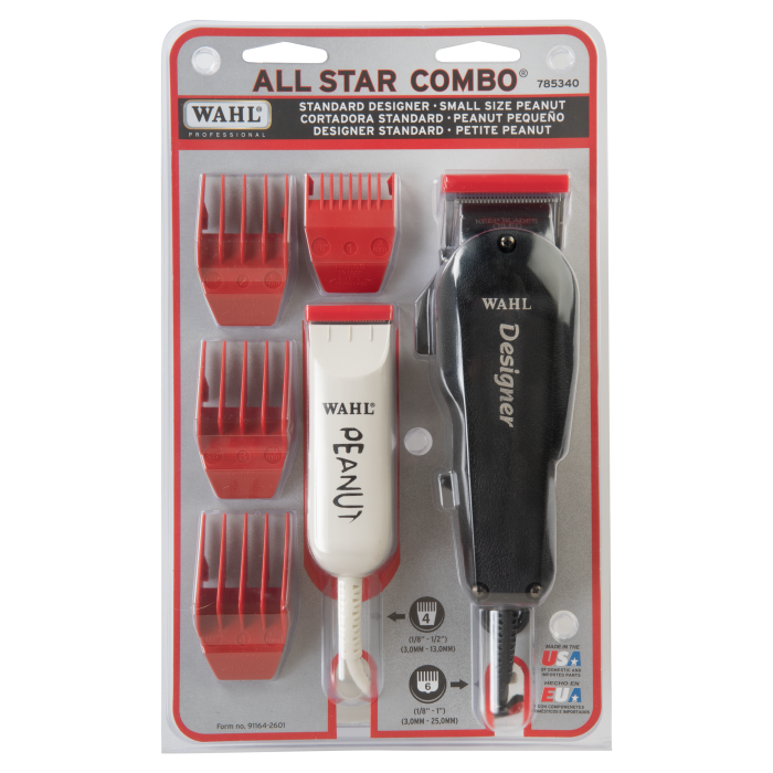 Wahl All Star Combo - RED  (Peanut & Designer) 08331