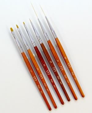 777 nail art brush set 6 pcs - BeautyzoneNailSupply