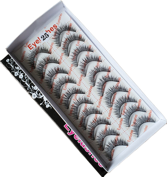 BeautyZone Best Fake False Eyelashes 10 Pair #25-Beauty Zone Nail Supply