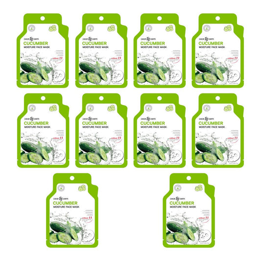 Dearderm Cucumber Moisture Mask (10pcs)-Beauty Zone Nail Supply