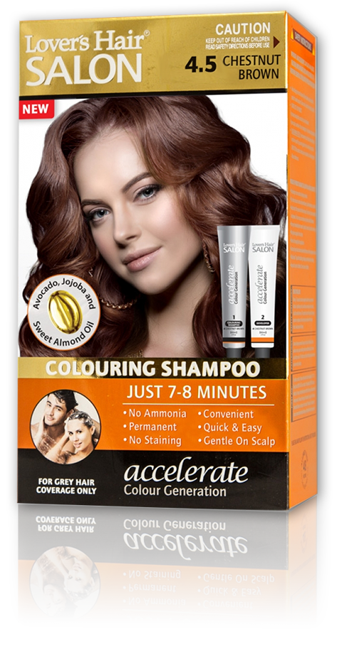 Lover"s Hair Color Shampoo Chestnut Brown #4.5 2oz