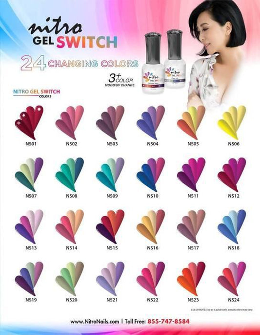 Nitro Gel Polish Switch Color Double Agent 0.5 oz #NS04