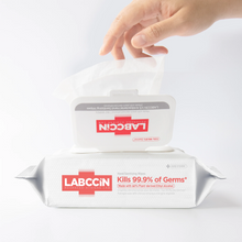 Load image into Gallery viewer, Labccin Hand Sanitizing Wipes kills 99.9% of Germ