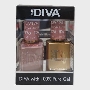 DND Diva Duo Gel & Lacquer 178 Farm Brown