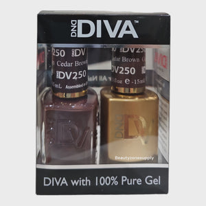 DND Diva Duo Gel & Lacquer 250 Cedar Brown