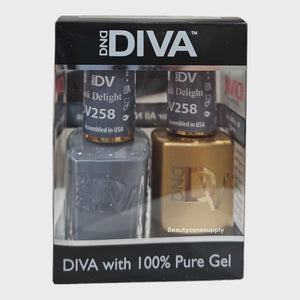 DND Diva Duo Gel & Lacquer 258 Dark Delight