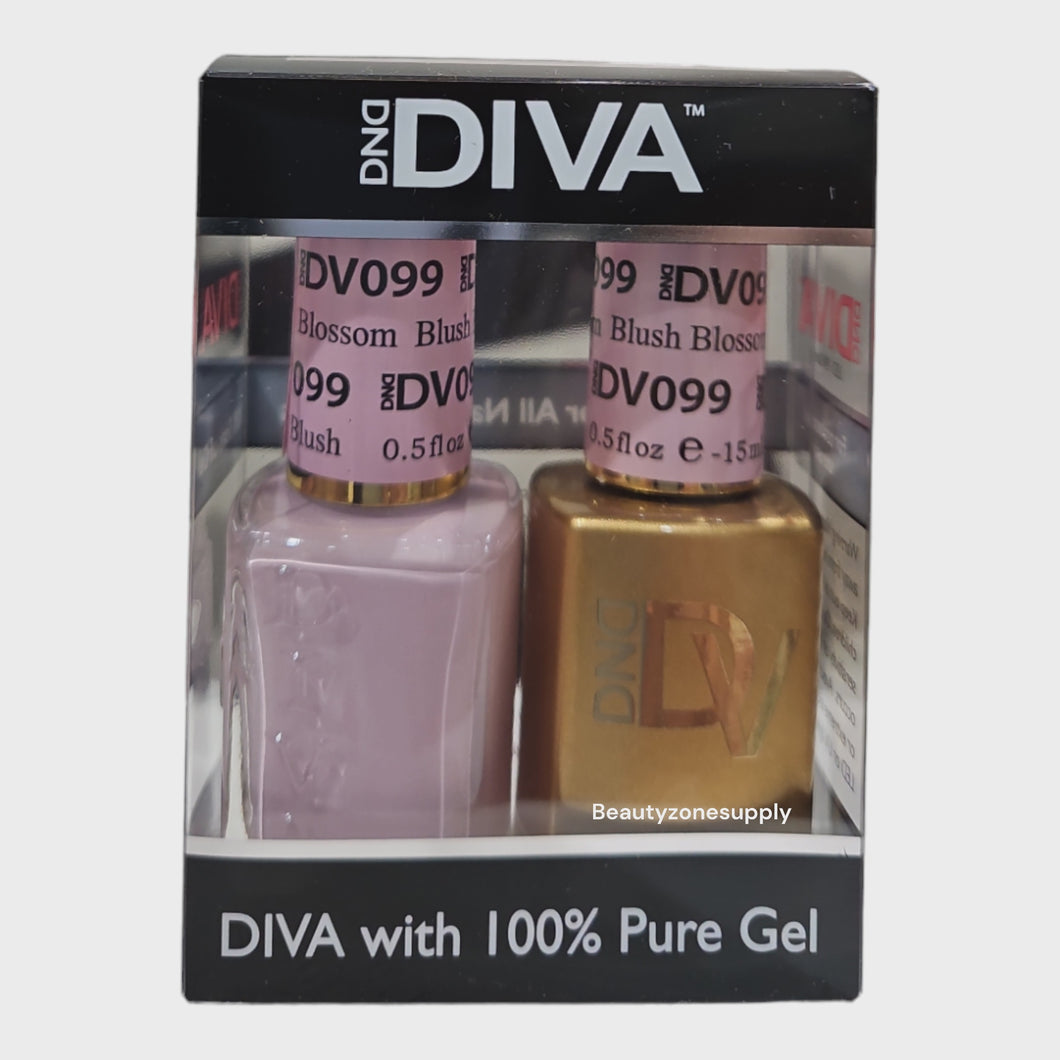 DND Diva Duo Gel & Lacquer 099 Blush Blossom