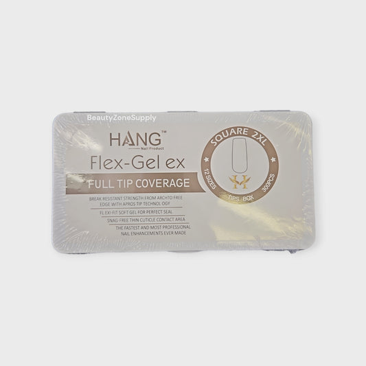 Hang Gel x Tips Square Long 2 XL 300 ct / 12 Size