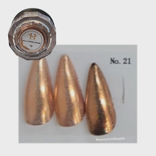 Hang New Chrome Effects Powder Holo Copper Jar #21