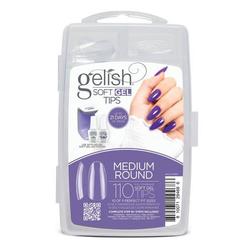 Harmony Gelish Soft Gel Tips Medium Round 110 ct #1270009