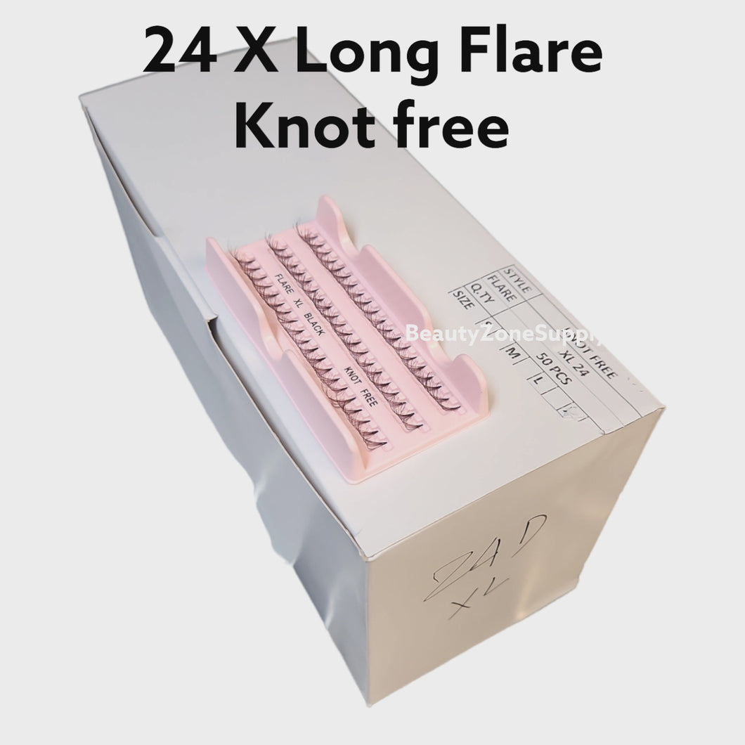 Monika Eyelash Individuals Knot-Free Box 50 Pack - 24 X Long