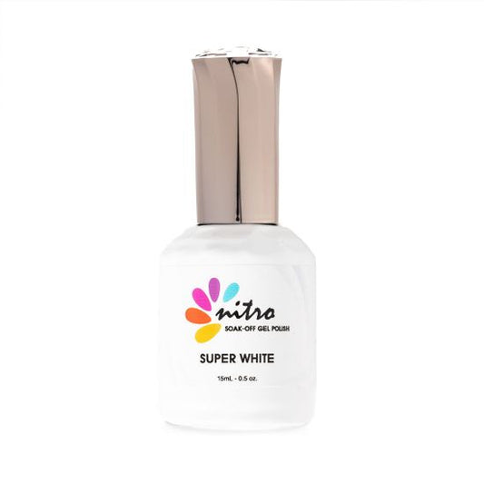 Nitro Gel polish Super White  0.5 oz