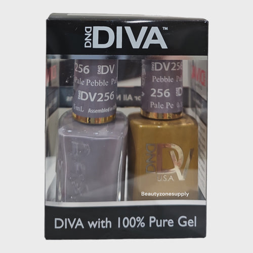 DND Diva Duo Gel & Lacquer 256 Pale Pebble