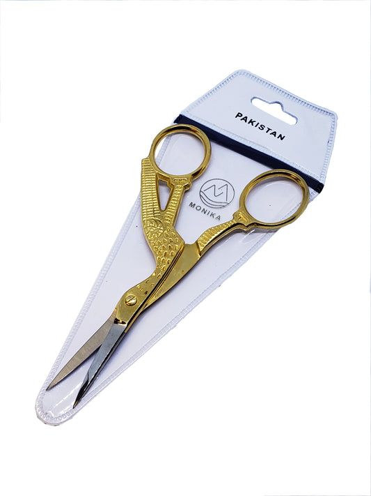 Monika Stork Scissors Gold Plated 4 1/2"-Beauty Zone Nail Supply