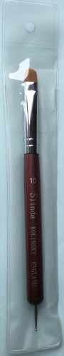 Slinda French Brush Brown Handle #10 - BeautyzoneNailSupply