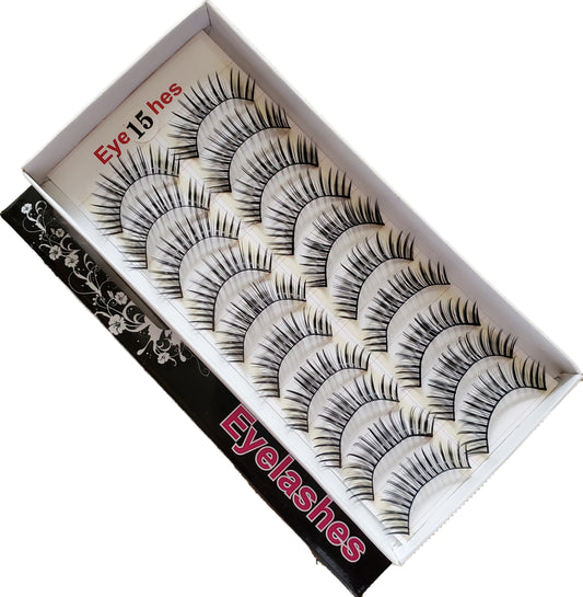 BeautyZone Best Fake False Eyelashes 10 Pair #15-Beauty Zone Nail Supply