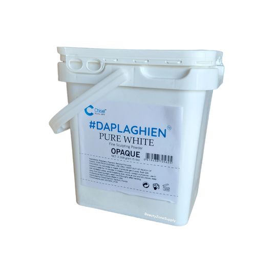 Chisel Acrylic Powder Daplaghien 5 lb Refill Pure White Opaque