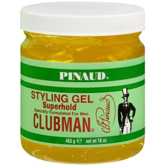 Clubman Pinaud hair styling gel, super hold 16 oz #279250