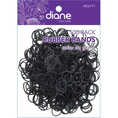 Diane Rubber Bands 500-pack Black D6771