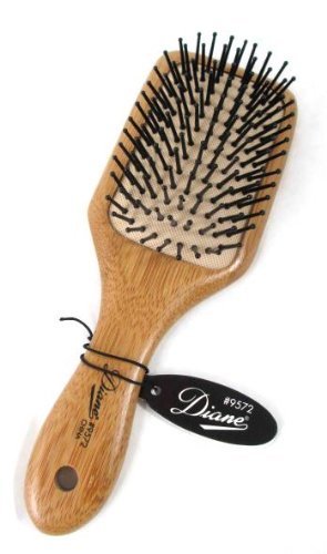 Diane Bamboo Cushion Paddle Nylon Tipped 9 row Hair Brush #D9572