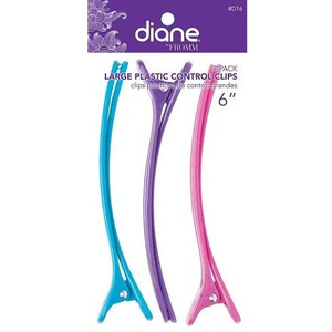 Diane Large Control Hair Clips 6" in Length 3-PK #D16