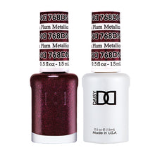 Load image into Gallery viewer, DND Duo Gel &amp; Lacquer Metallica Plum #768