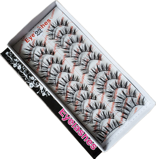 BeautyZone Best Fake False Eyelashes 10 Pair #22-Beauty Zone Nail Supply