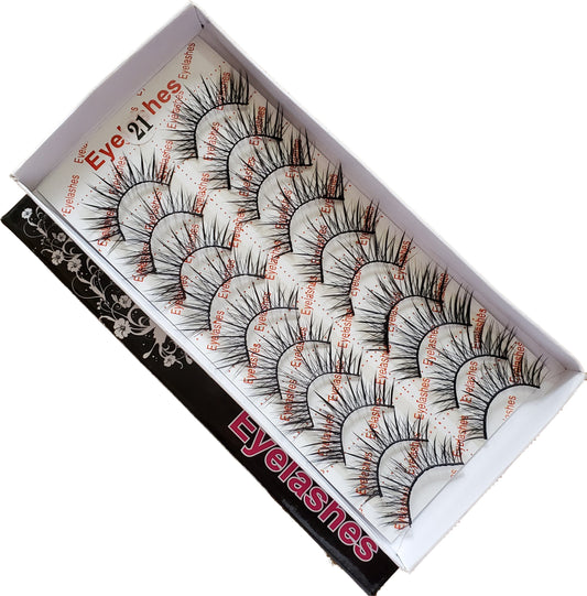 BeautyZone Best Fake False Eyelashes 10 Pair #21-Beauty Zone Nail Supply