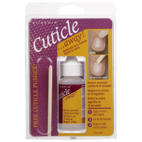 Esteemia Cuticle Away 1 oz Clamshell w/ free cuticle pusher #50120