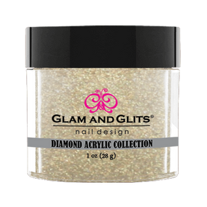 Glam & Glits Diamond Acrylic (Shimmer) 1 oz White Glaze - DAC90-Beauty Zone Nail Supply