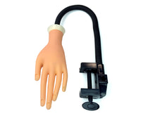 Load image into Gallery viewer, Flexible Soft Manicure Nail Practice Hand with Adjustable Holder Stand