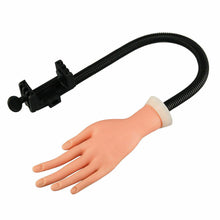 Load image into Gallery viewer, Flexible Soft Manicure Nail Practice Hand with Adjustable Holder Stand